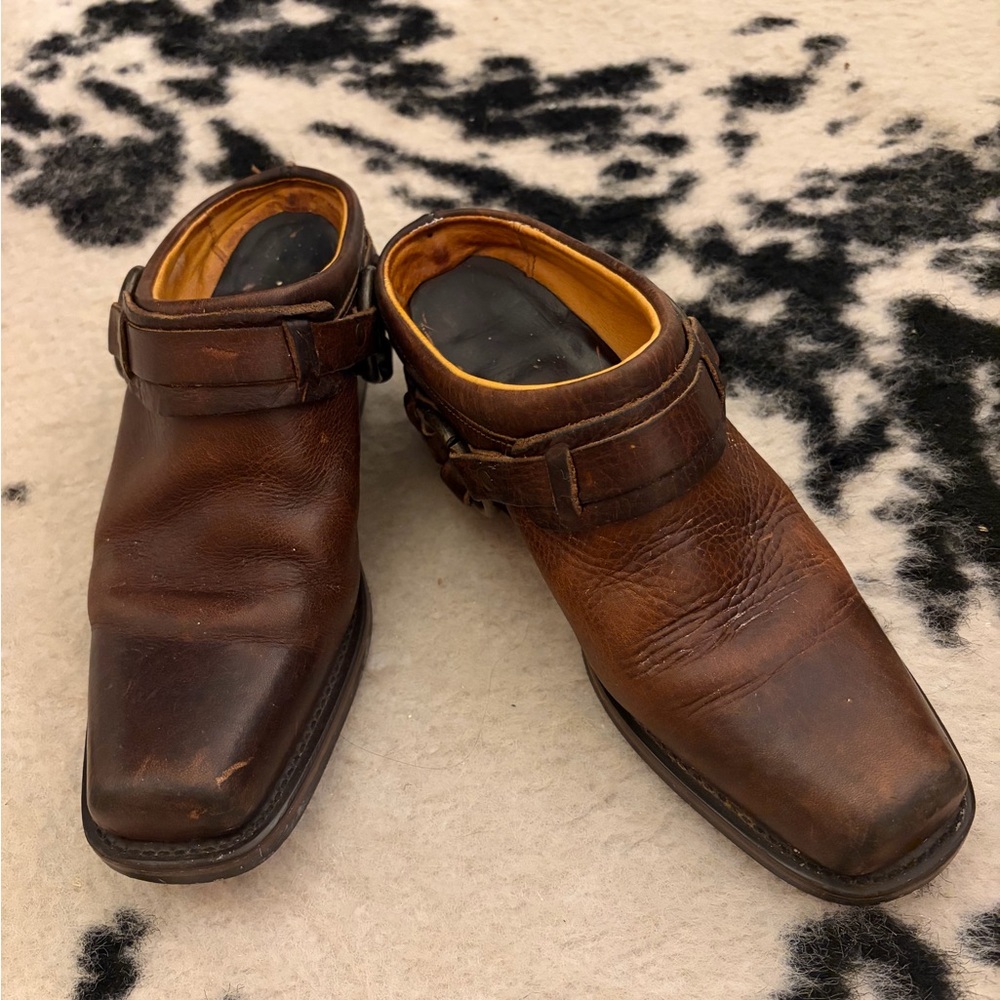 Vintage Frye Harness Mules